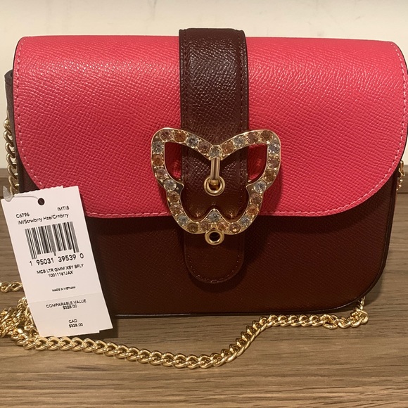 🦋💕👛COACH GEMMA BUTTERFLY BUCKLE CROSSBODY 🦋👛❤️ - Picture 4 of 5